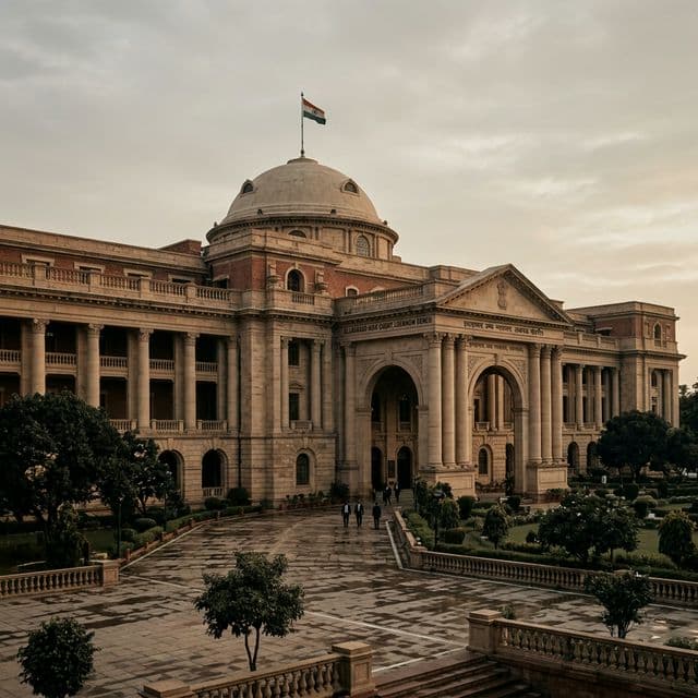 Allahabad High Court, Lucknow Bench — exterior at golden hour